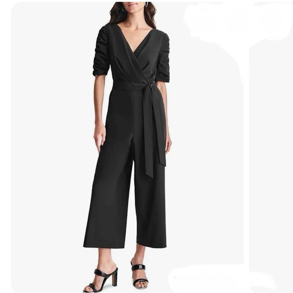 Elegant Black Wrap Jumpsuit from DKNY